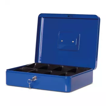 MAUL Κασετίνα χρημάτων μέγεθος 4 μπλε 300x245x90 mm ατσάλι με θήκη νομισμάτων και κλειδαριά κυλίνδρου 56114-37