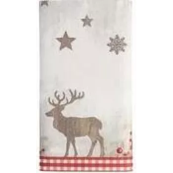 PAPSTAR χριστουγεννιάτικο τραπεζομάντιλο X-Mas Deer, υφασμάτινο, Airlaid, 120 x 180 cm, 1 τεμ. (37225)
