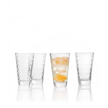 Esmeyer Leonardo OPTIC σετ ποτηριών, 300 ml, διακοσμητικό ανάγλυφο εσωτερικό, κωνικό, ύψος 130 mm, 6 τεμ. 410-749