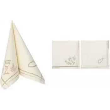 PAPSTAR πετσέτες ROYAL Collection Communion / Confirmation, 40 x 40 cm, 1/4 δίπλωμα, 3 φύλλα, Premium-Tissue, λευκό, 50 τεμ. (37042)