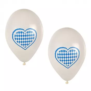 PAPSTAR Βαυαρικό Μπλε-Λευκό Μπαλόνι Latex, Διάμετρος 250 mm, 1 τεμ. 81949