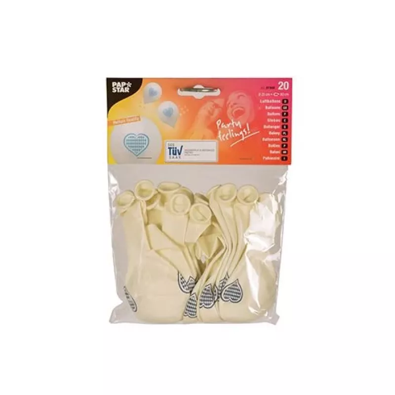 PAPSTAR Βαυαρικό Μπλε-Λευκό Μπαλόνι Latex, Διάμετρος 250 mm, 1 τεμ. 81949