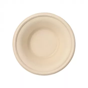 PAPSTAR Pure Μπολ από Ζαχαροκάλαμο, Στρογγυλό, 380 ml, Φυσικό Αλεύκαστο, Κομποστοποιήσιμο (1 τεμ.) 89872