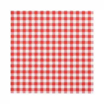 PAPSTAR Χαρτοπετσέτες Καρό Vichy Κόκκινο, 330 x 330 mm, 3 φύλλων, Δίπλωση 1/4, 20 τεμ. 82763