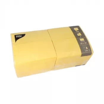 PAPSTAR Πετσέτες Bistro, 330 x 330 mm, 3 φύλλων, Κίτρινο, Δίπλωση 1/8, Tissue, Συσκευασμένες με Συστολή, 50 τεμ. 84580