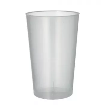 PAPSTAR ποτήρι πολλαπλών χρήσεων PP, 0,5 L, διαφανές, συσκευασία 30 τεμ., 91 mm διάμετρος, 140 mm ύψος 89824