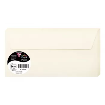 Pollen by Clairefontaine φάκελος DL, φυσικό λευκό 120 g/m², 110 x 220 mm, pH-ουδέτερο, χωρίς οξέα, 1 τεμ. (56030C)
