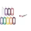 WEDO μπρελόκ με κρίκο, διάμετρος 18 mm, βιολετί πλαστικό κουτί, λευκή εγγράψιμη αντικαταστάσιμη ετικέτα 262 801808