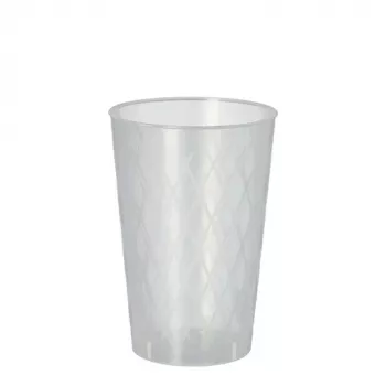 PAPSTAR επαναχρησιμοποιούμενα ποτήρια, 0,25 L, διαφανή, συσκευασία 40 τεμ., διάμετρος 70 mm, ύψος 105 mm, πλυντήριο πιάτων (89820)