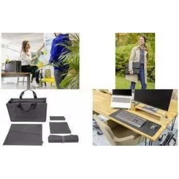 SIGEL BAB11 Desk Sharing Bag Classic L, σκούρο γκρι, σετ 5 τεμ.