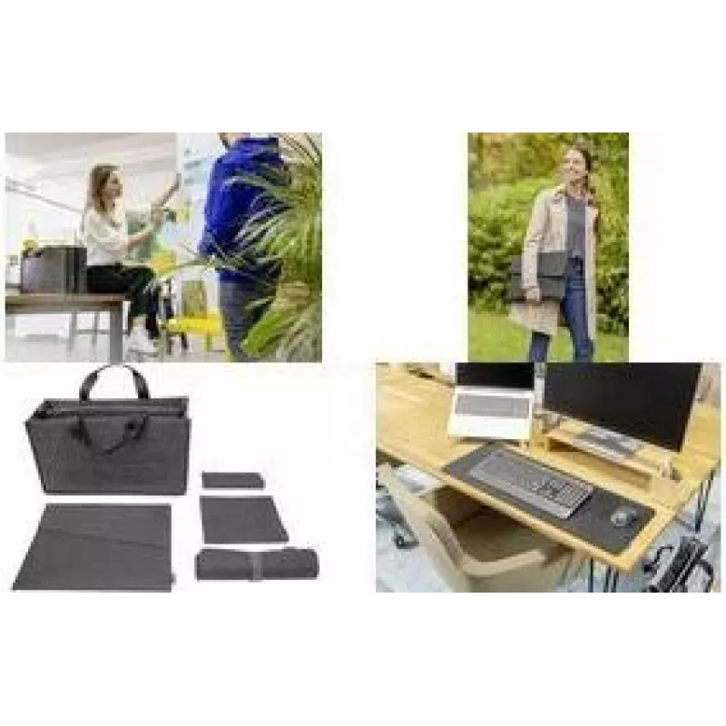 SIGEL BAB11 Desk Sharing Bag Classic L, σκούρο γκρι, σετ 5 τεμ.