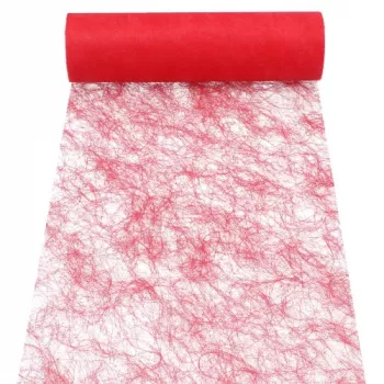 PAPSTAR Sizoflor Διάδρομος τραπεζιού/διακοσμητική κορδέλα, κόκκινο, 75% πολυεστέρας 25% πολυαμίδιο, αδιάβροχο, ανθεκτικό στο σκίσιμο, 1 τεμ. 37062