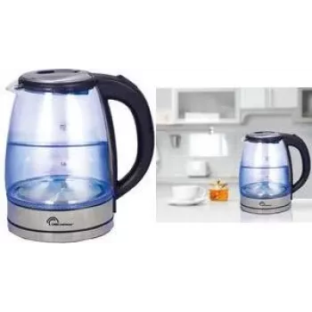 Little Balance LB 8520 Γυάλινος βραστήρας 1,8L 2200W βοριοπυριτικό γυαλί με λεπτομέρειες ανοξείδωτου ατσαλιού και μπλε LED