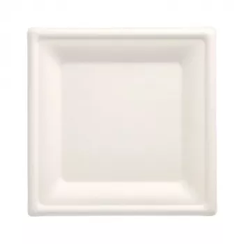 PAPSTAR Pure Πιάτα από Ζαχαροκάλαμο, Τετράγωνα, 200 x 200 mm, 50 Τεμ., Κομποστοποιήσιμα, Κατάλληλα για Φούρνο Μικροκυμάτων 89744