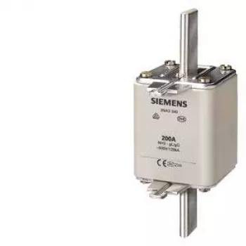 SIEMENS Ασφάλεια NH, Μέγεθος 3, 200 A, 500 V AC/440 V DC, gG, Μπροστινή Ένδειξη, Κεραμικό Σώμα, Επαργυρωμένες Επαφές Χαλκού 3NA3340