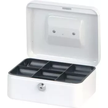 MAUL Μεταλλικό κουτί χρημάτων Λευκό 200x170x90 mm από ατσάλι με κλειδαριά κυλίνδρου και 2 κλειδιά 56102-02
