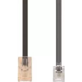 E+P T 91 Τηλεφωνικό καλώδιο, RJ-45 σε RJ-12, 6 m, επιχρυσωμένες επαφές, Μαύρο/Διαφανές