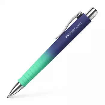 Faber-Castell Poly Ball Urban Στυλό με μηχανισμό πίεσης, Buzzing Blue, μπλε μελάνι, πλάτος γραμμής 0,6 mm (XB), 1 τεμ. 241132
