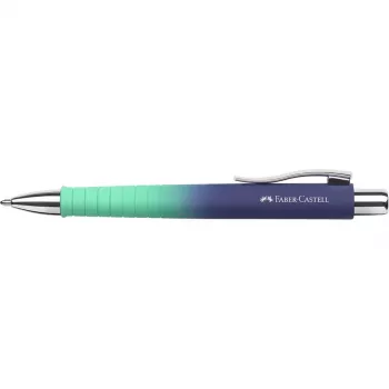Faber-Castell Poly Ball Urban Στυλό με μηχανισμό πίεσης, Buzzing Blue, μπλε μελάνι, πλάτος γραμμής 0,6 mm (XB), 1 τεμ. 241132