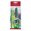 Faber-Castell Dino Jumbo Σετ γραφής, Πράσινο, 3 στυλό, μύτη 3 mm, εργονομικό τριγωνικό, άθραυστο, από 3 ετών 111529