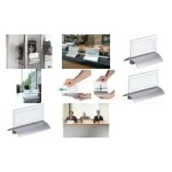 DURABLE PRESENTER DE LUXE Επιτραπέζια πινακίδα ονόματος A4 οριζόντια 105x297 mm, διαφανής 820319