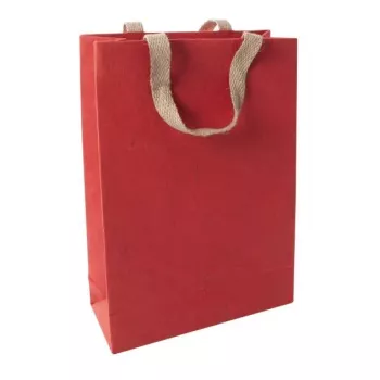 SIGEL Red Coco Μεγάλη τσάντα δώρου, χαρτί από ίνες γιούτας, κόκκινο, 1 τεμ. (ET010)