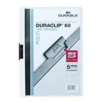 DURABLE DURACLIP 60 A4 Κλιπ συγκράτησης, διαφανές (συσκευασία 25 τεμ.) 223802