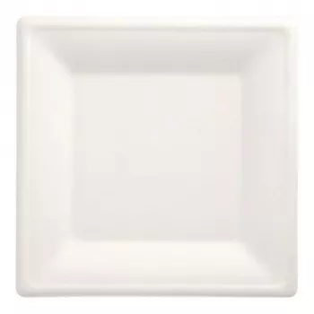 PAPSTAR Pure Πιάτα από ζαχαροκάλαμο, τετράγωνα, 260 x 260 mm, 50 τεμ., βιοδιασπώμενα, κατάλληλα για φούρνο μικροκυμάτων 89745