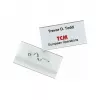 DURABLE Καρτελάκι ονόματος 30x60mm με καρφίτσα κυματιστή, διαφανές, 10 τεμ. 860619