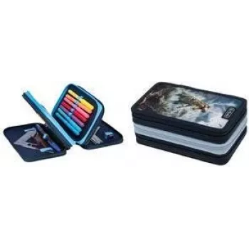 Herlitz TriCase Thunder Rex Κασετίνα, 31 τεμ., Πολυεστέρας, 3 θήκες, 3 φερμουάρ 400205916