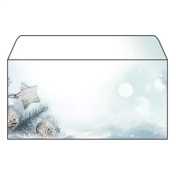SIGEL Snow Star DL Διακοσμητικό χαρτί 110 x 220 mm 80 g/m² Μπλε/Λευκό DU312