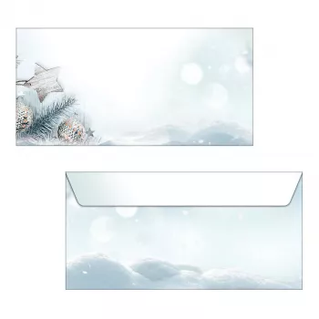 SIGEL Snow Star DL Διακοσμητικό χαρτί 110 x 220 mm 80 g/m² Μπλε/Λευκό DU312