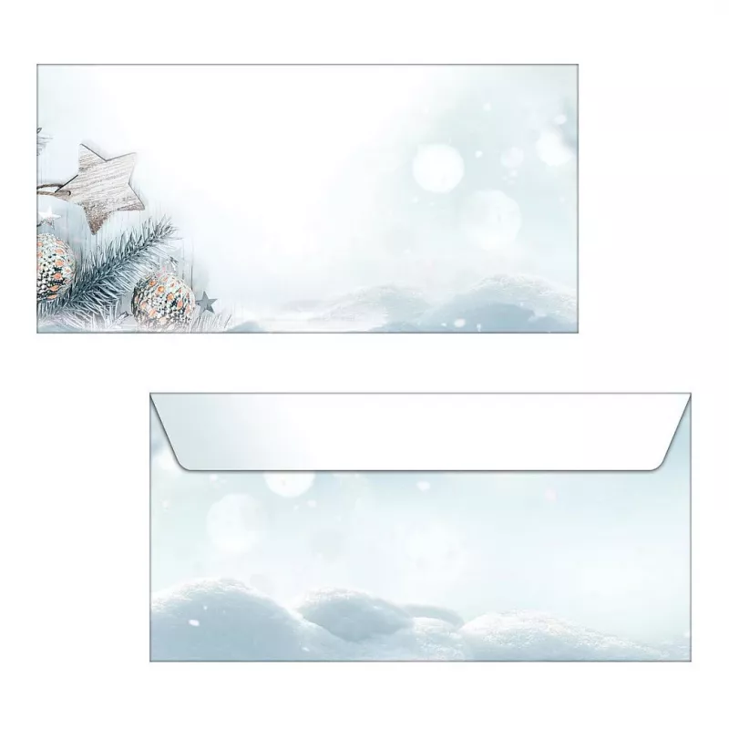 SIGEL Snow Star DL Διακοσμητικό χαρτί 110 x 220 mm 80 g/m² Μπλε/Λευκό DU312