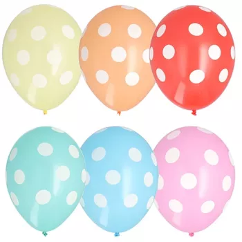 PAPSTAR Dots πολύχρωμα μπαλόνια latex, 29 cm, 100 τεμ. 84525