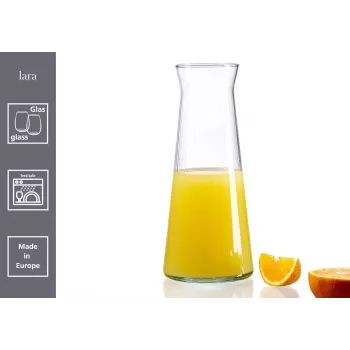 Ritzenhoff & Breker LARA Γυάλινη καράφα 1,0L, ραβδωτό διαφανές γυαλί, πλυντήριο πιάτων 820881