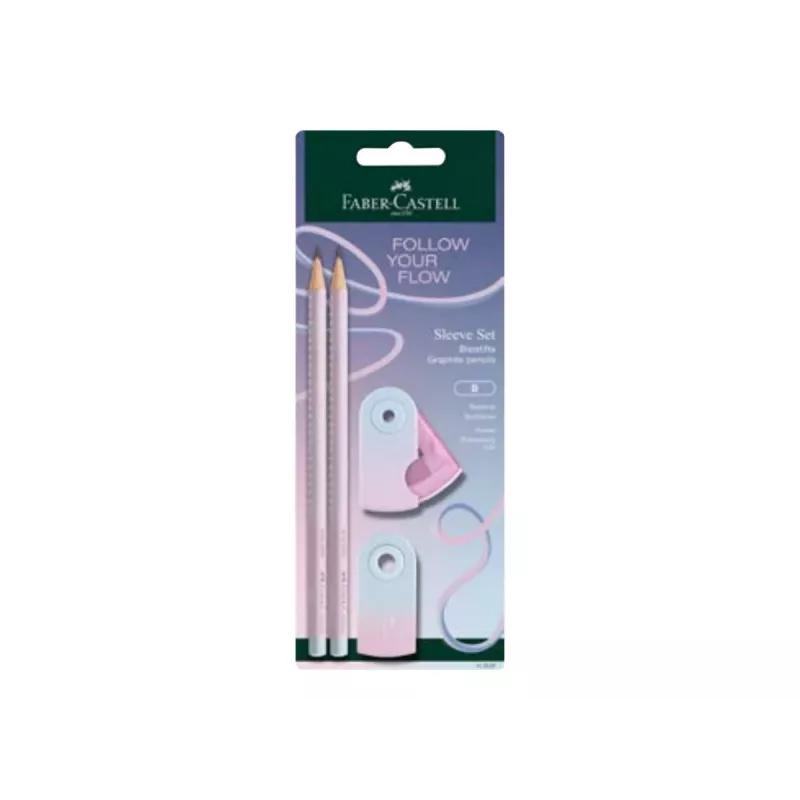 Faber-Castell GRIP Flow Edition Σετ γραφής, Blushing Sky, 2 μολύβια (B) 117007
