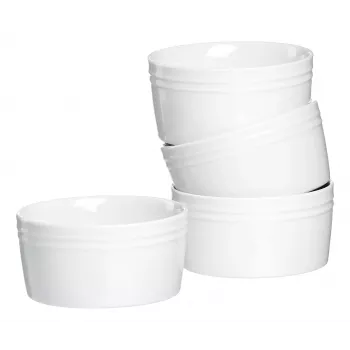 Ritzenhoff & Breker BIANCO Σετ φορμών ψησίματος, 245 ml, 4 τεμ., Πορσελάνη, Λευκό 431452