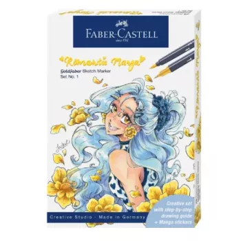 Faber-Castell Goldfaber Sketch Marker Σετ Romantic Manga (6 μαρκαδόροι με βάση το αλκοόλ διπλής μύτης) 164701