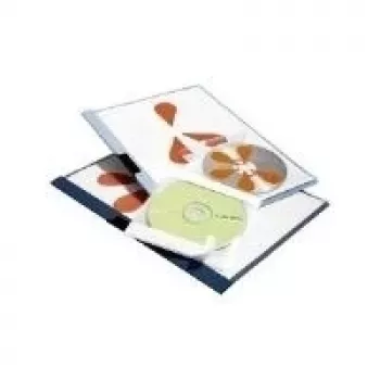 Durable CD/DVD FIX αυτοκόλλητες θήκες CD, διαφανές, 10 τεμ.
