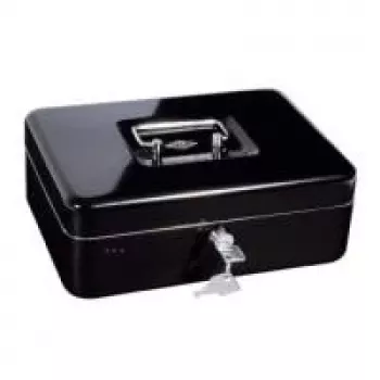 WEDO 145 221H χαλύβδινο κουτί χρημάτων με κλειδαριά κυλίνδρου, μαύρο με επίστρωση πούδρας