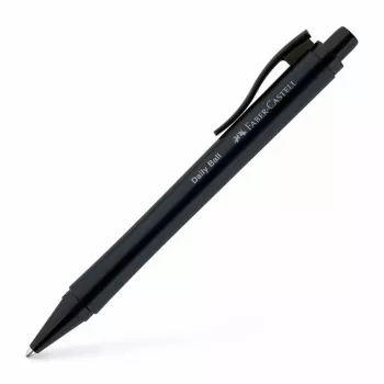 Faber-Castell Daily Ball στυλό διαρκείας, μπλε μελάνι, 0,6 mm XB, μαύρη αντιολισθητική λαβή 140690