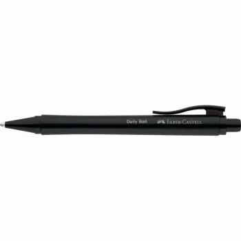 Faber-Castell Daily Ball στυλό διαρκείας, μπλε μελάνι, 0,6 mm XB, μαύρη αντιολισθητική λαβή 140690