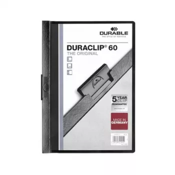 DURABLE DURACLIP 60 A4 κλιπ συγκράτησης μαύρο (συσκευασία 25 τεμ.) 220901