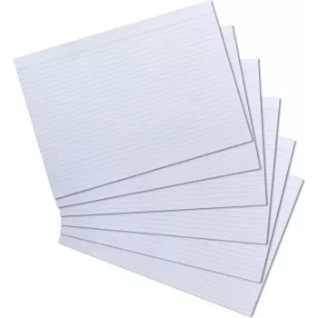 Herlitz Κάρτες ευρετηρίου DIN A4, ριγμένες, λευκές, 170 g/m², χωρίς ξύλο, μπλε γραμμογράφηση, αμφίπλευρες (10621282)