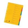 Herlitz A4 Υπερμεγέθης χάρτινος διαχωριστής, 10 θέσεων, κενές γλωττίδες, 5 χρώματα, χαρτόνι ανακύκλωσης Manila, διάτρητος με οργανωτική εκτύπωση 300006188