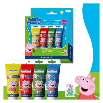 STAEDTLER Noris junior Peppa Pig Πλαστικά χρώματα δακτύλων, 4 x 150 ml, από 2 ετών 8814 L1