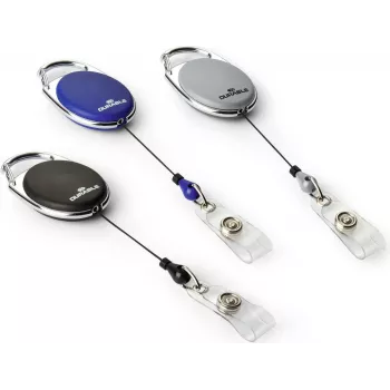 DURABLE Jojo STYLE θήκη ταυτότητας με θηλιά snap-button, 80 cm νάιλον κορδόνι, μαύρο, συσκευασία 10 τεμ. 832410