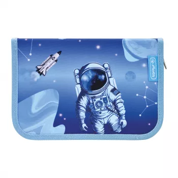 herlitz Cosmic Explorer κασετίνα, 31 τεμ., πολυεστέρας, 205 x 140 x 38 mm, 2 πτερύγια, σχέδιο διαστήματος 400197095