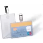 DURABLE θήκη καρτών ID με κλιπ για 1 κάρτα, διαφανής, 25 τεμ. (811319)