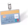DURABLE θήκη καρτών ID με κλιπ για 1 κάρτα, διαφανής, 25 τεμ. (811319)